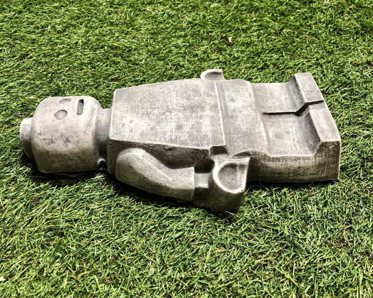 Lego Man Concrete Plaque