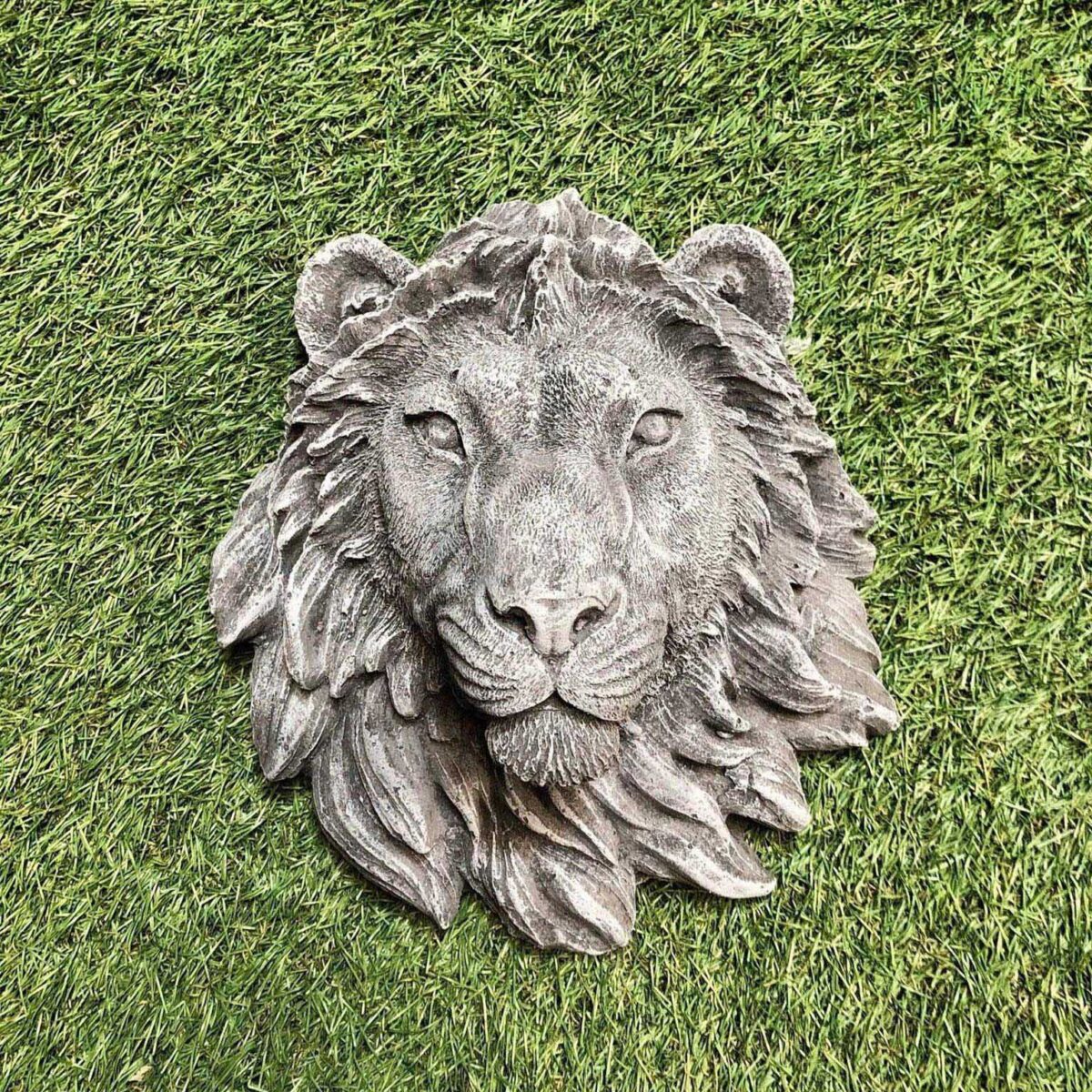 Lion Head Concrete Garden Wall Plaque