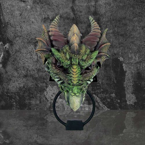 Kryst Gothic Green Dragon Door Knocker