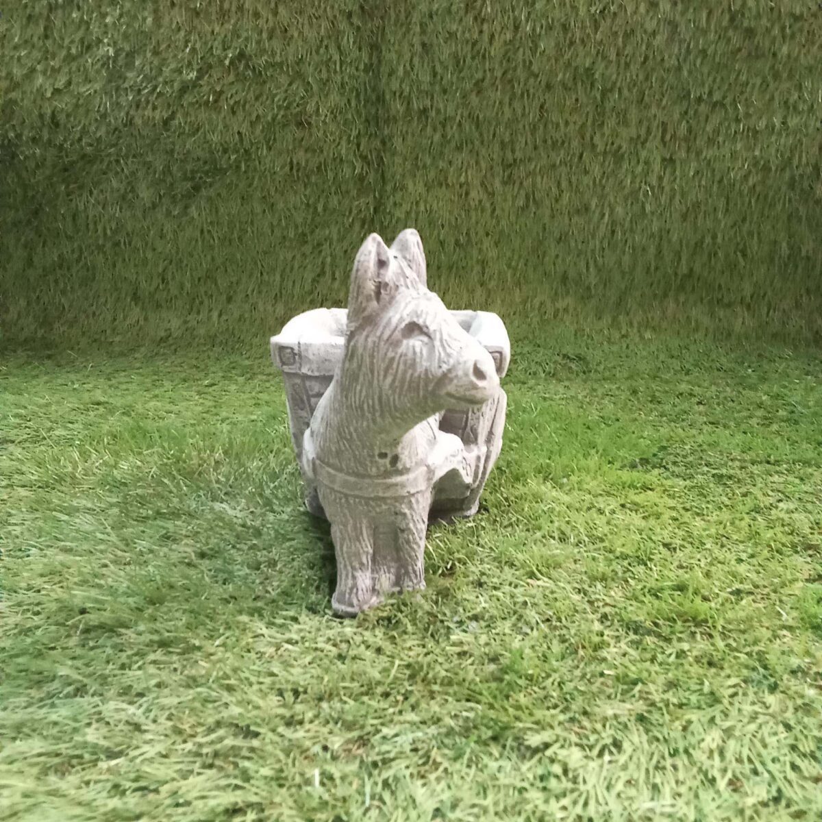 Dominic the Donkey & Cart Concrete Garden Ornament